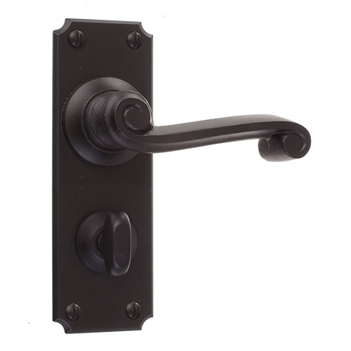 Regency Handle, Ilkley Privacy Plate, Matt Black