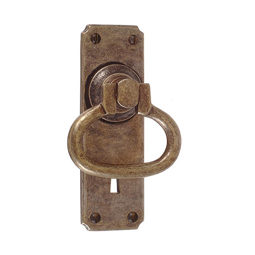 Foxhall Handle, Ilkley Keyhole Plate, Antiqued
