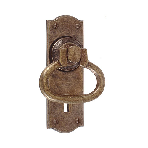 Foxhall Handle, Nowton Keyhole Plate, Antiqued
