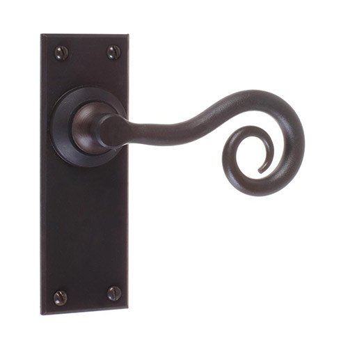 Curled Handle, Bristol Plain Plate, Beeswax