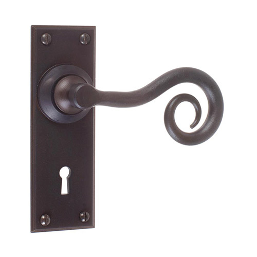 Curled Handle, Ripley Keyhole Plate, Beeswax