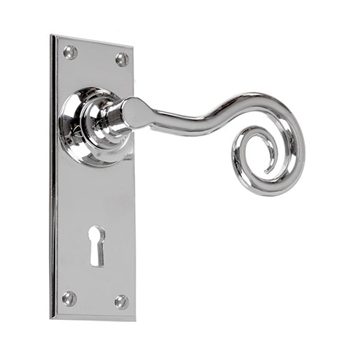Curled Handle, Ripley Keyhole Plate, Nickel