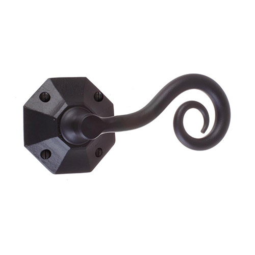 Curled Handle, Shaftesbury Plate, Matt Black