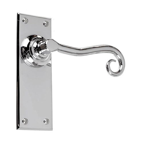 Scrolled Handle, Bristol Plain Plate, Nickel