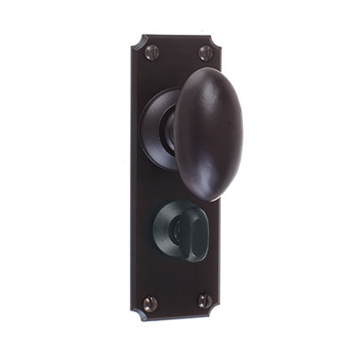 Downley Knob, Ilkley Privacy Plate, Matt Black