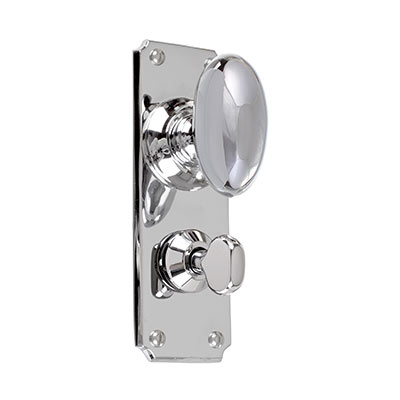 Downley Knob, Ilkley Privacy Plate, Nickel