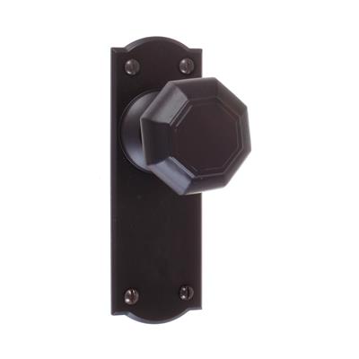 Shaftesbury Knob, Nowton Plain Plate, Matt Black