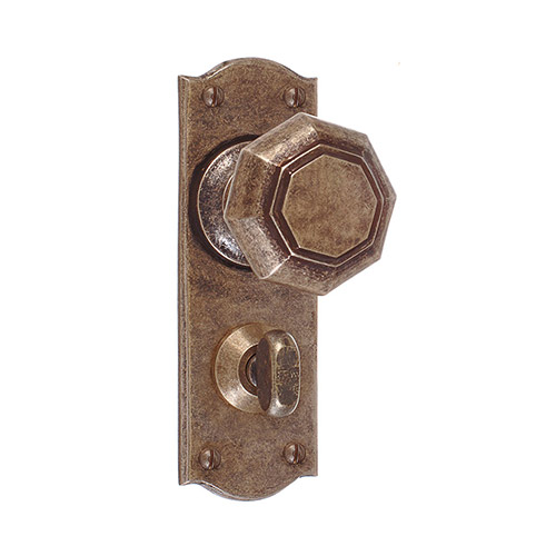 Shaftesbury Knob, Nowton Privacy Plate, AntiquedBrass