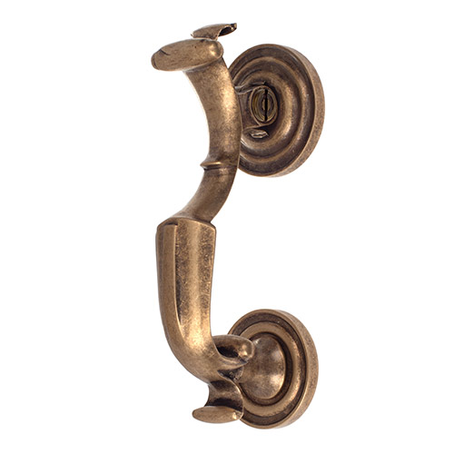 Doctors Door Knocker in Antiqued Brass 