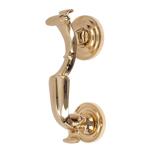 Doctors Door Knocker in Polished Brass 