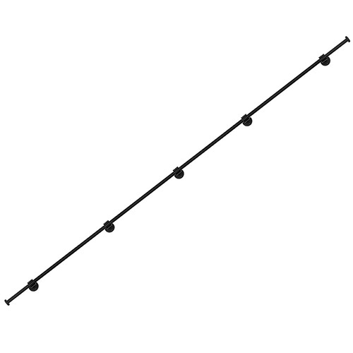 4m Button Handrail in Matt Black