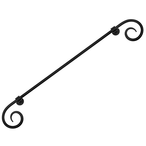 1m Crook Handrail in Matt Black