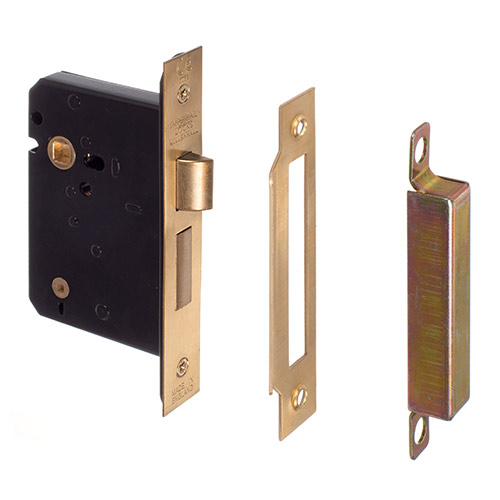 Privacy Lock Lever Handle in Brass