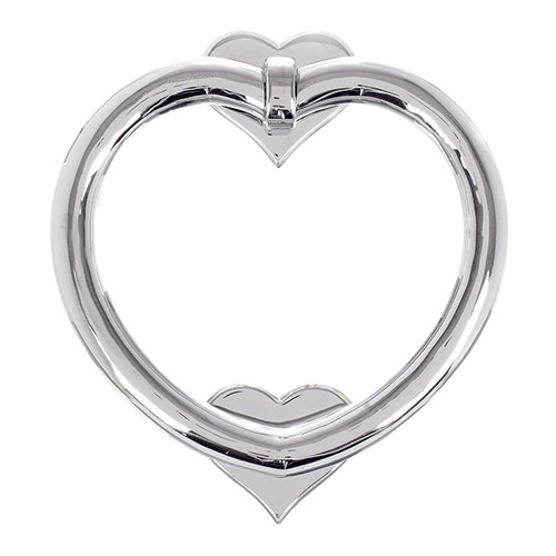 Heart Door Knocker in Nickel