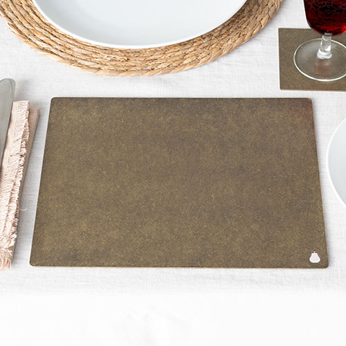 Rectangular Placemat in Lacquered Antiqued Brass