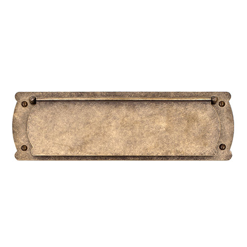 Small Internal Letter Plate in Antiqued Brass