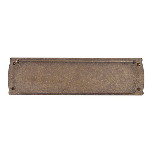 Large Internal Letter Plate in Antiqued Brass