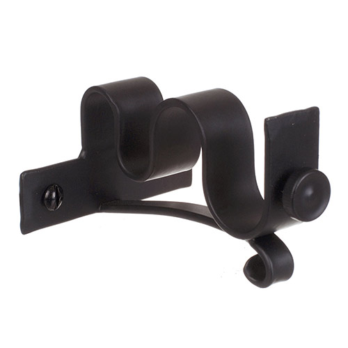 20/12mm Double Pole Centre Bracket in Matt Black