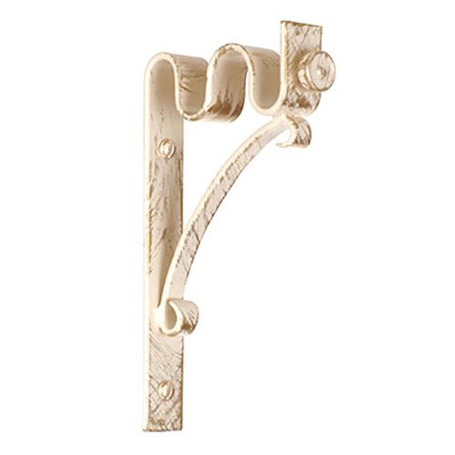 12/12mm Double Pole Standard Bracket in Old Ivory