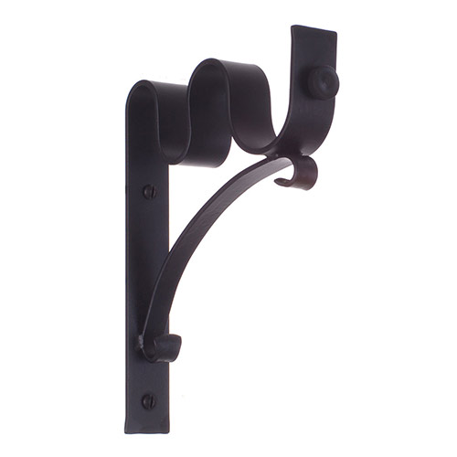 38/20mm Double Pole Standard Bracket in Matt Black