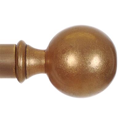 19mm Brass Ball Finial in Antiqued Brass