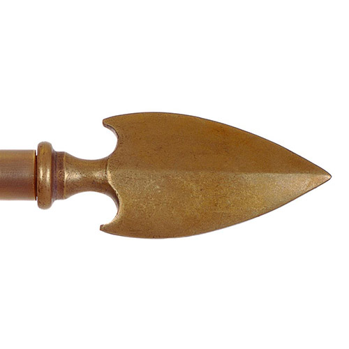 19mm Hasta Spear Finial in Antiqued Brass