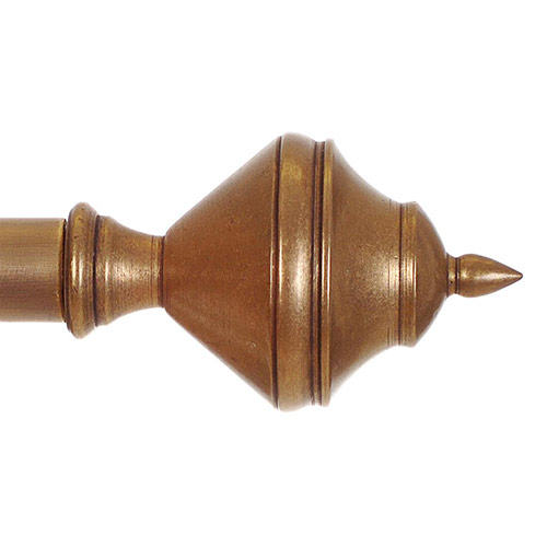 19mm Brass Empire Finial in Antiqued Brass