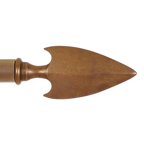 25mm Hasta Spear Finial in Antiqued Brass
