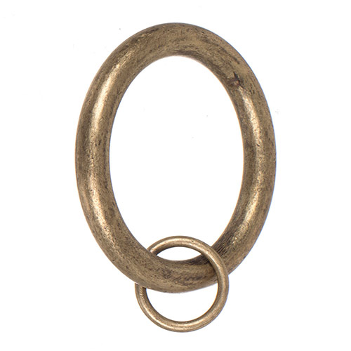 19mm Brass Curtain Ring in Antiqued Brass