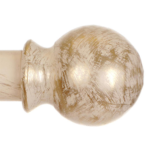 25mm Cannonball Finial in Old Ivory