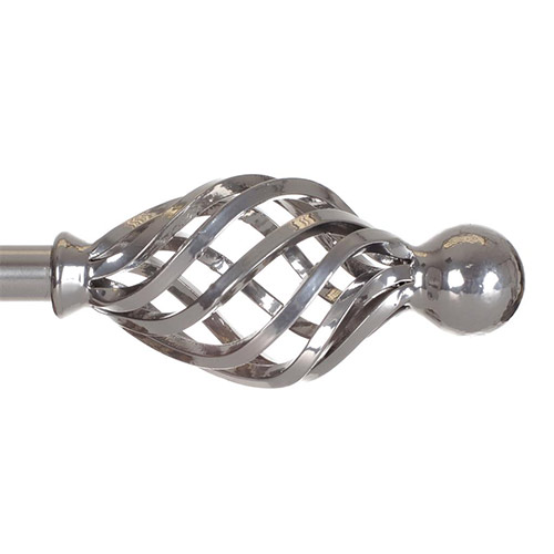 25mm Cage & Ball Finial in Mercury