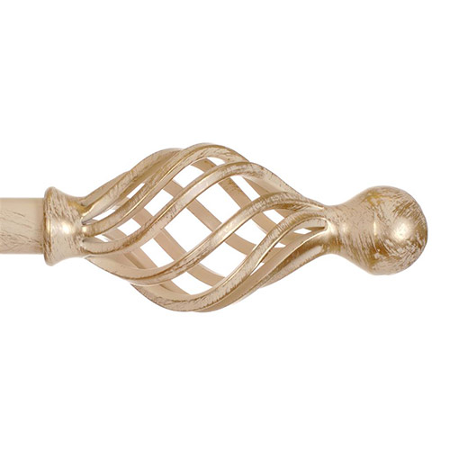 25mm Cage & Ball Finial in Old Ivory