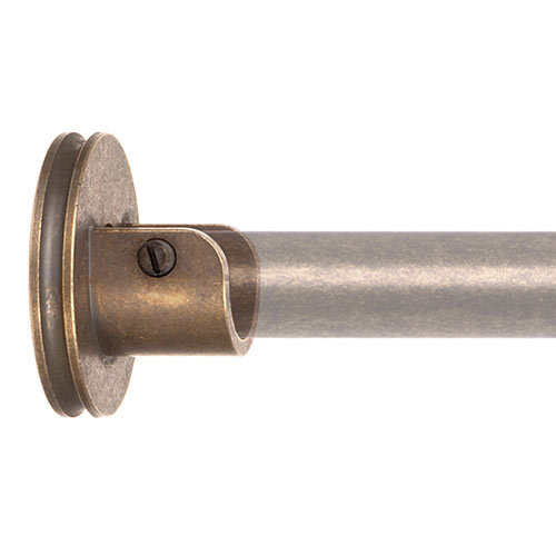 Cafe rod with cupped recess bracket