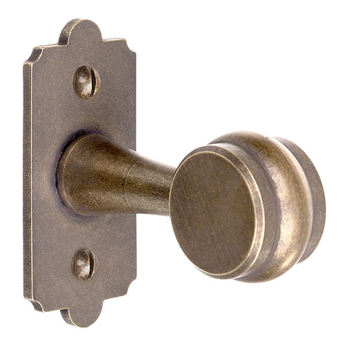 19mm Capped End Sleeve Bracket in Antiqued Brass