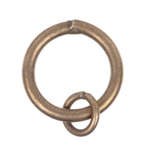 12mm Curtain Ring in Antiqued Brass 