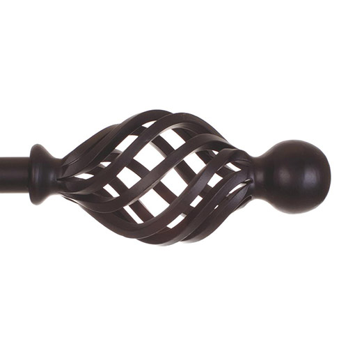 20mm Cage & Ball Finial in Matt Black
