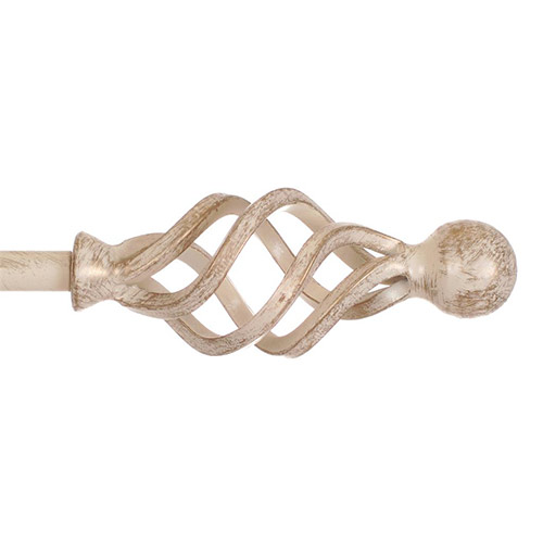 12mm Cage & Ball Finial in Old Ivory