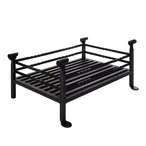 Forged Fire Grate in Matt Black
