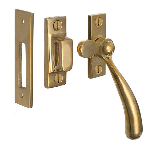 London Window Latch (Left Side) in Polished Brass