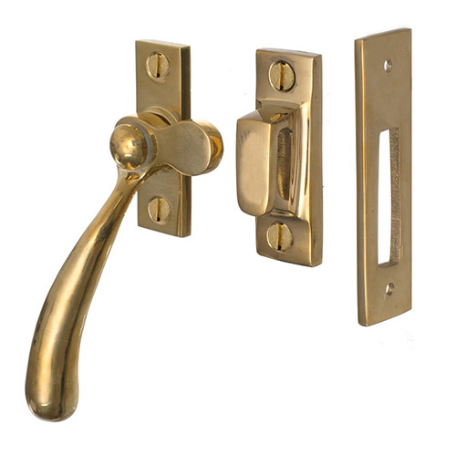 London Window Latch (Right Side) in Polished Brass