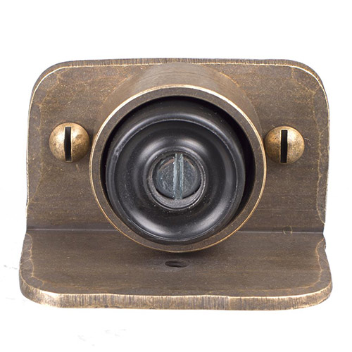 Boyton Door Stop in Antiqued Brass