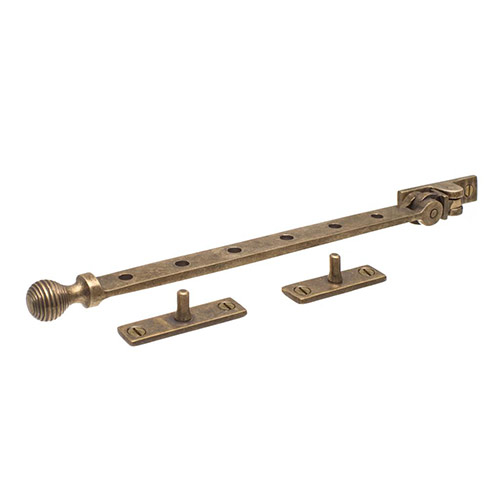 25cm Georgian Window Stay in Antiqued Brass