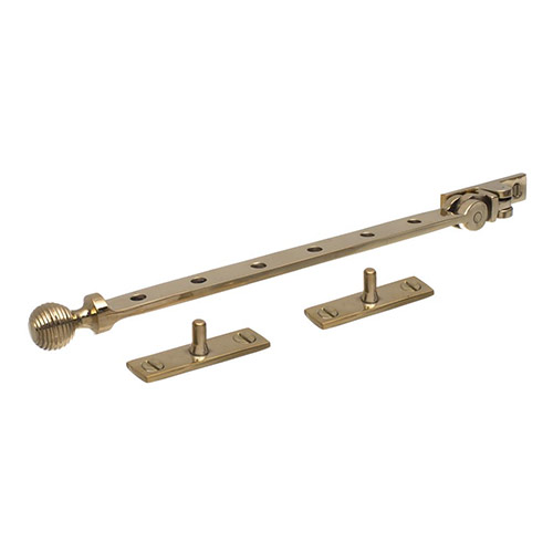 25cm Georgian Window Stay in Polished Brass