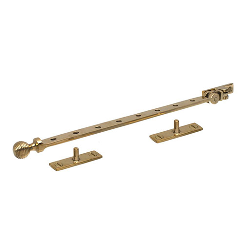 30cm Georgian Window Stay in Polished Brass
