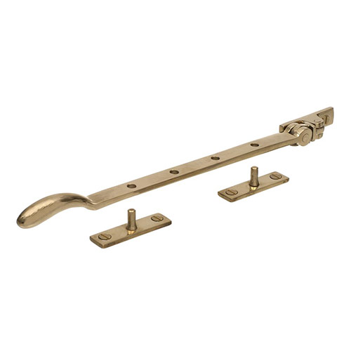 25cm London Window Stay in Polished Brass