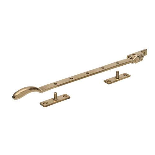30cm London Window Stay in Polished Brass