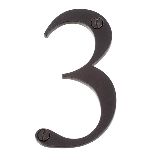 Number 3 in Matt Black
