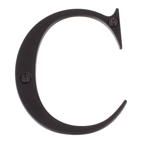 Letter C in Matt Black
