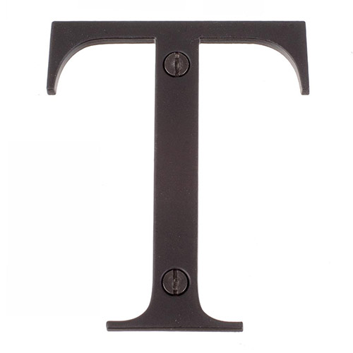 Letter T in Matt Black