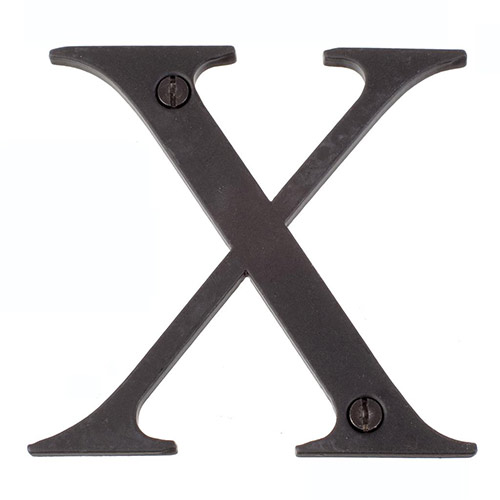 Letter X in Matt Black